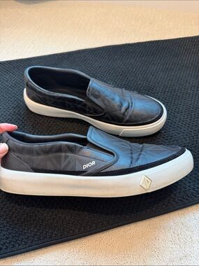 Dior Black & White Men’s Slip-On Loafers